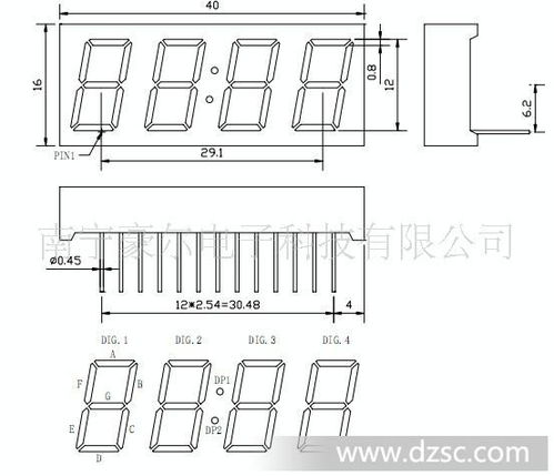 綠色LED數(shù)碼管 0.47英寸四位顯示，專為汽車時(shí)鐘設(shè)計(jì)的高性能供應(yīng)方案